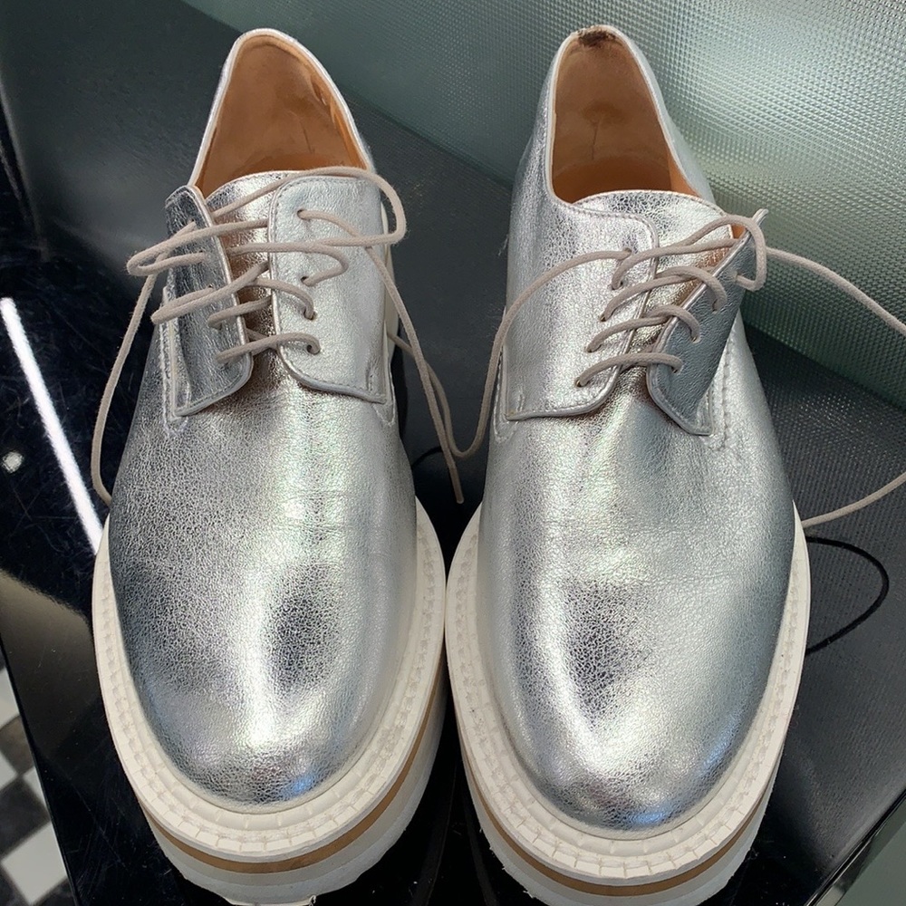 Clergerie Derby US size 9. RC 39.5 Silver